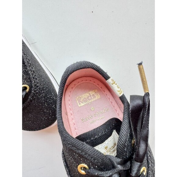NWOB Baby KEDS x KATE SPADE Champion Glitter Crib Black Sneakers, Size 3M - Picture 8 of 10